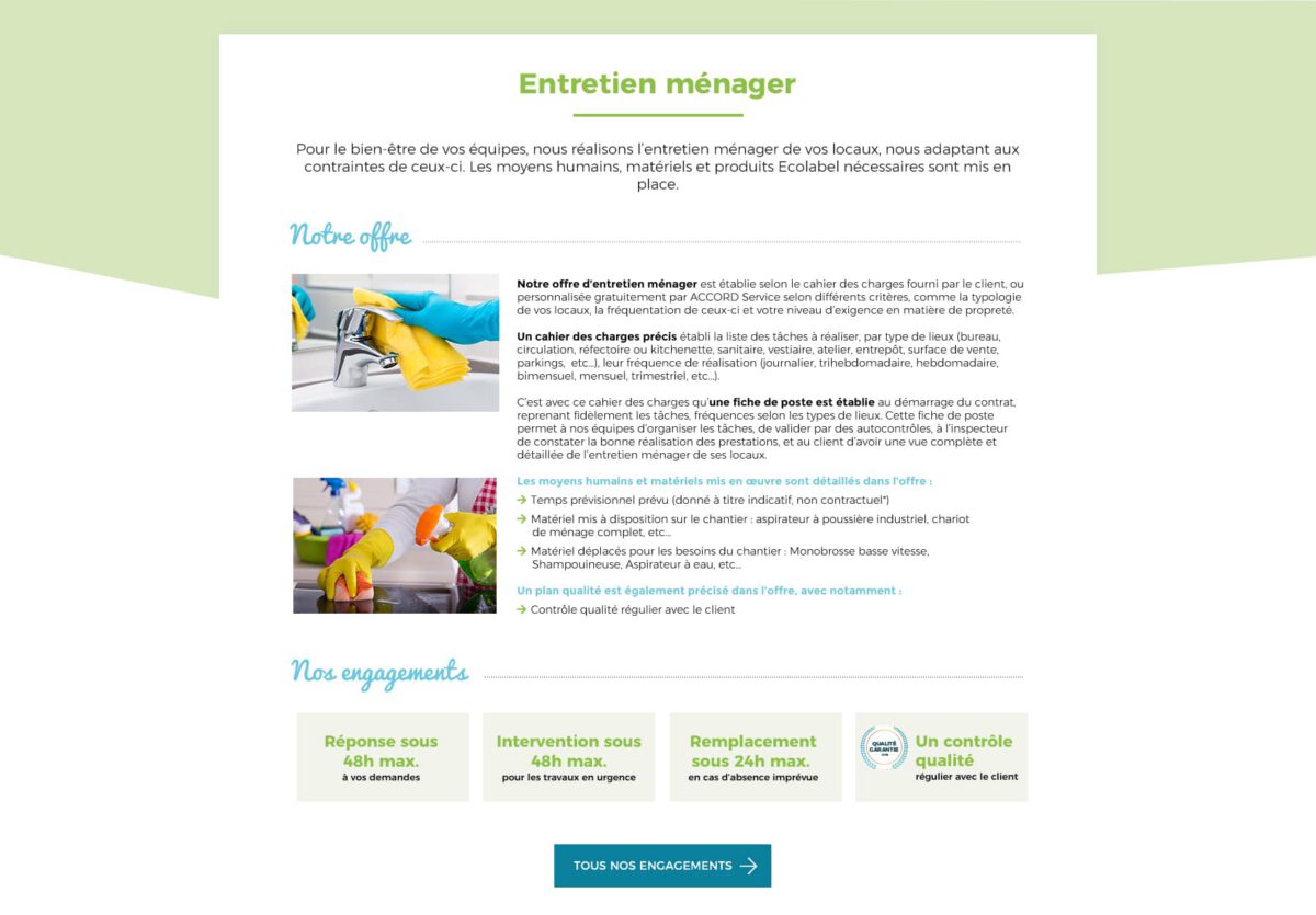 Accord Service : page de présentation service