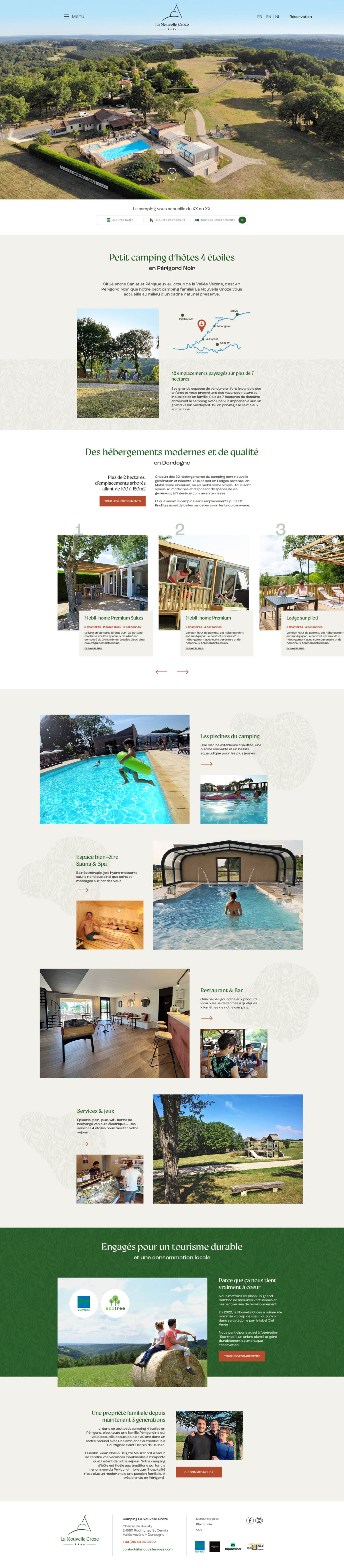 Camping La Nouvelle Croze en Dordogne