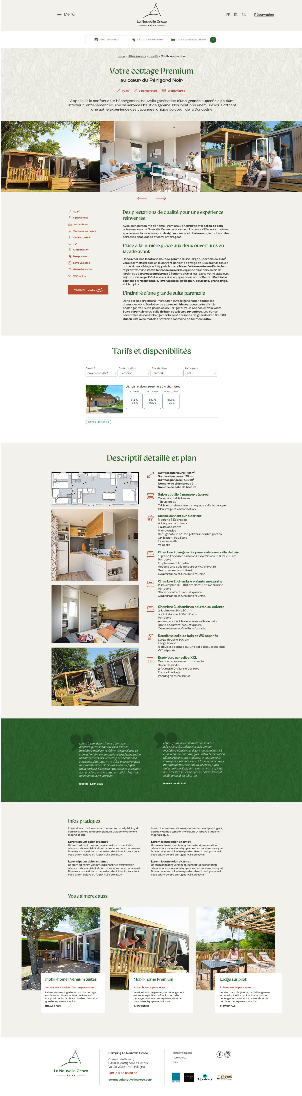 La Nouvelle Croze : Fiche location