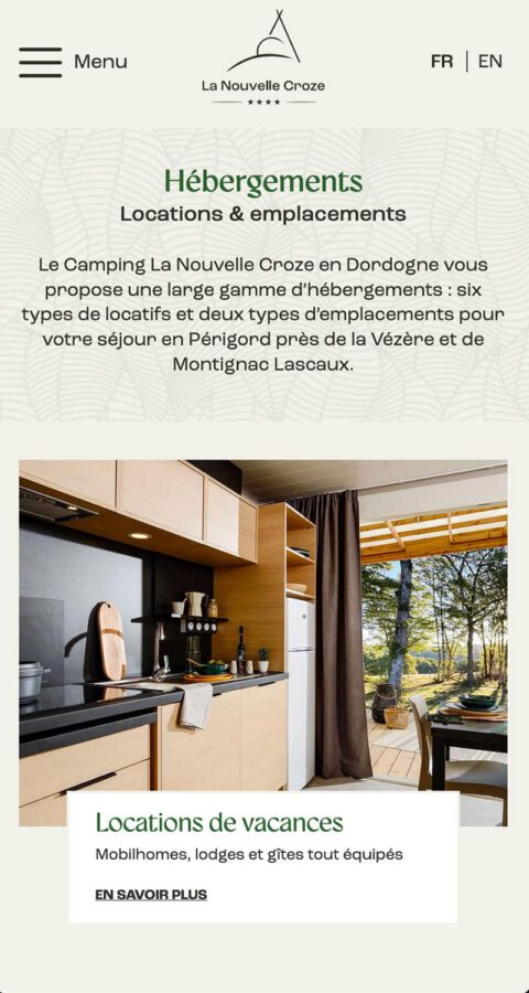 La Nouvelle Croze : page mobile