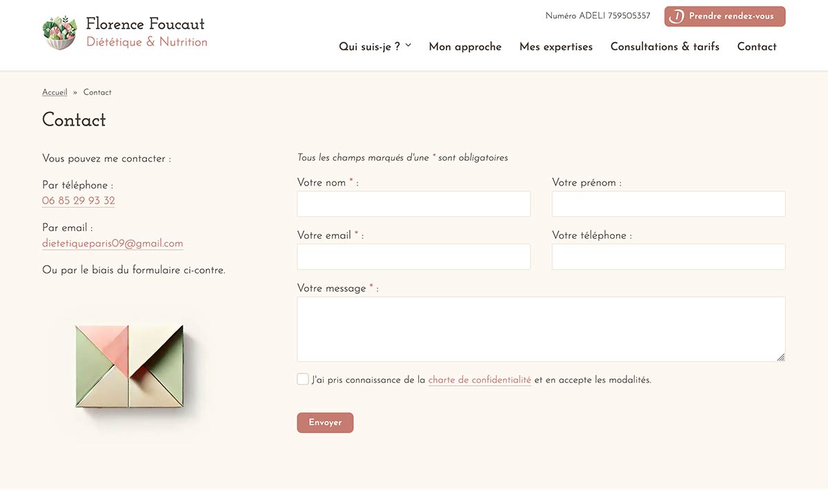 Florence Foucaut : page contact